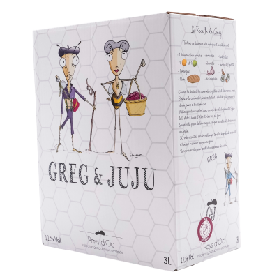 Igp Pays D'Oc Bib 3L Greg & Juju Rouge  Domaine Robert Vic