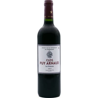 Vin rouge CLOS PUY ARNAUD LES ORMEAUX 2019